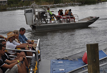 Enjoy a tour through Louisiana's bayous and swamps with Airboat Adventures.